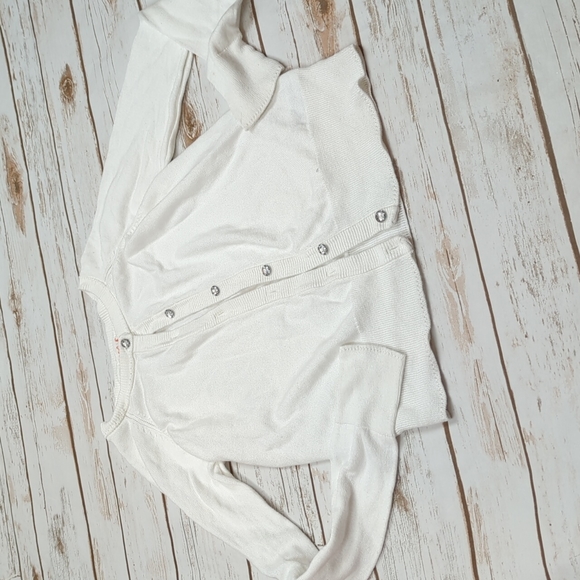 Cat & Jack White Rhinestone Cardigan Girls L - Picture 2 of 6